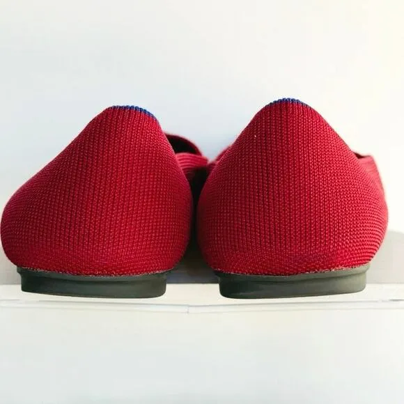 Rothy's RETIRED Red Flat Round Toe Ballet Flats Womens Size 8.5