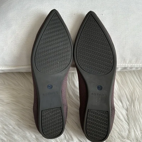 Rothy's Retired The Point Flat Mink Shoes Size 8