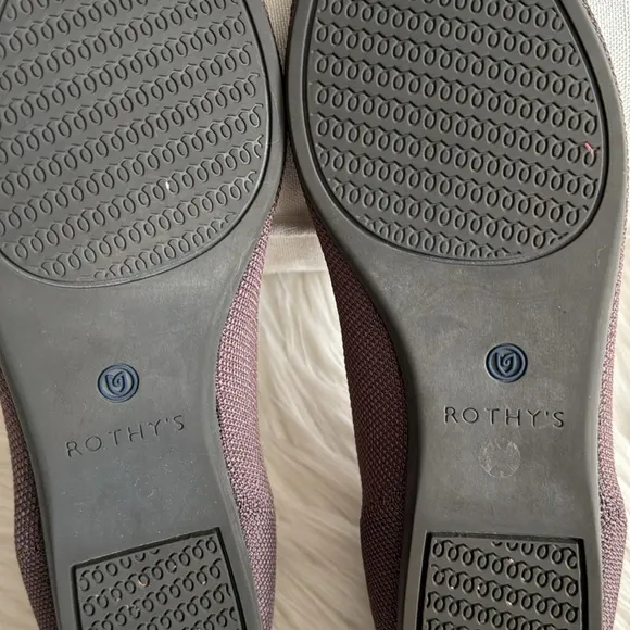 Rothy's Retired The Point Flat Mink Shoes Size 8