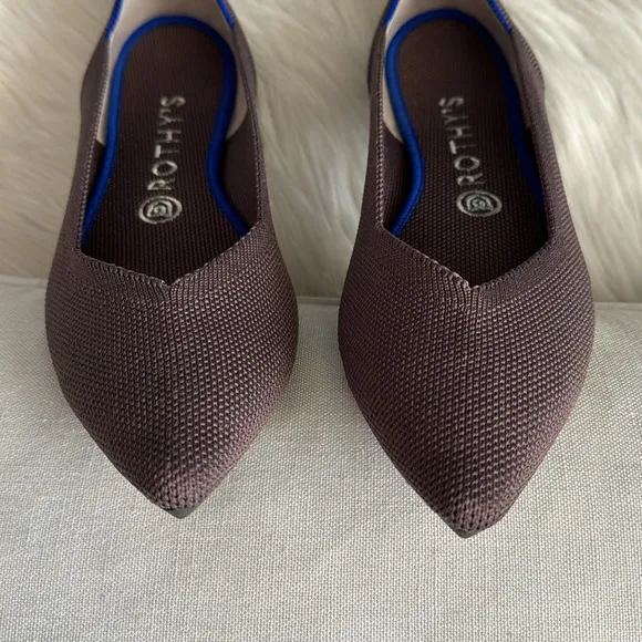 Rothy's Retired The Point Flat Mink Shoes Size 8