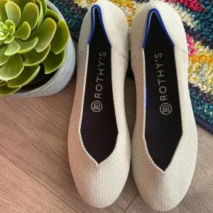 Rothy’s round toe size 10.5 light gray woman’s flat shoes