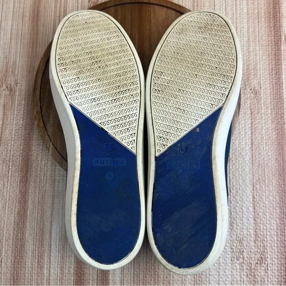 Rothys Shoes Womens Size 11 The Original Slip On Sneaker Navy Blue Flat