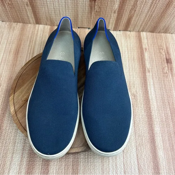 Rothys Shoes Womens Size 11 The Original Slip On Sneaker Navy Blue Flat