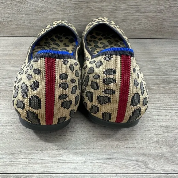Rothy's The Flat Ballet Flats Women's 8 Leopard Print Round Toe Comfort Shoes