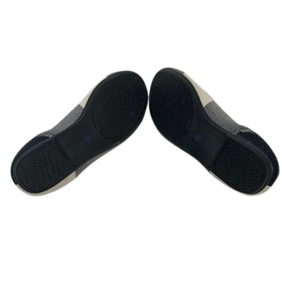 Rothy’s The Flat Cap Toe Black and White Shoes Women's Size  7