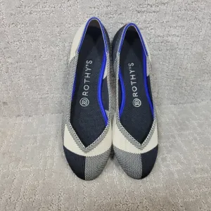 Rothy's The Flat Captoe Black Round Toe Shoes Women's Size US 6, 8