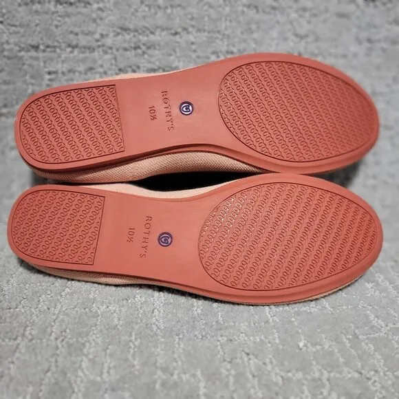 Rothy's The Flat Coral Pink Round Toe Slip On Flat Shoes Women's Size 10, 10.5