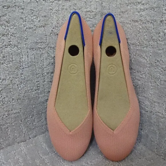 Rothy's The Flat Coral Pink Round Toe Slip On Flat Shoes Women's Size 10, 10.5