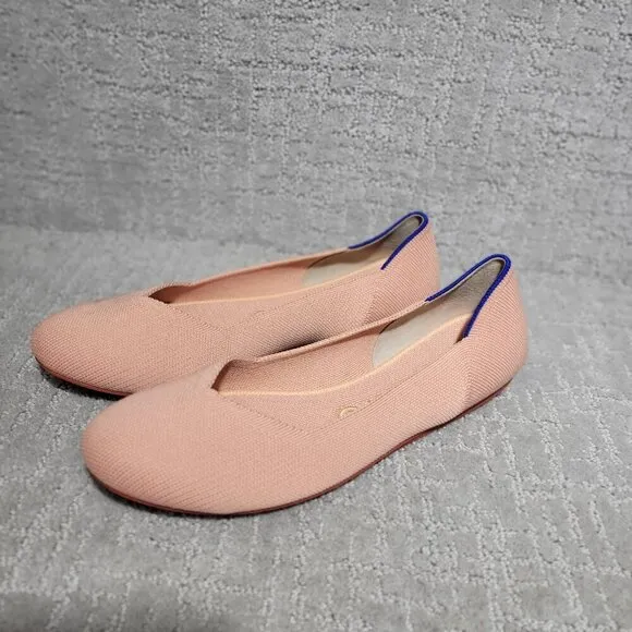 Rothy's The Flat Coral Pink Round Toe Slip On Flat Shoes Women's Size 10, 10.5