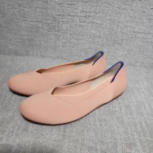 Rothy's The Flat Coral Pink Round Toe Slip On Flat Shoes Women's Size 10, 10.5