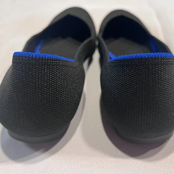 Rothy's The Flat in Black Solid Ballet Shoe Size 8.5 New in Box