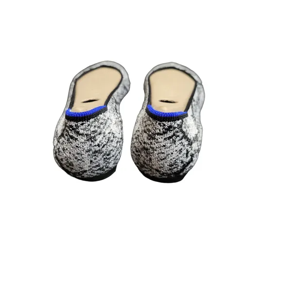 Rothy's the Flat in Python Shoe in Black Cream Grey, Sz 8 -- NWT/NIB