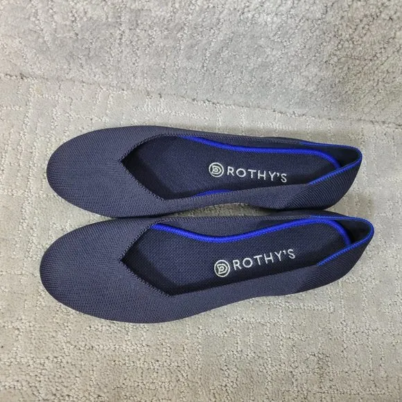 Rothy’s The Flat Maritime Navy Slip On Ballet Shoes Women's Size US 9, 11.5, 12