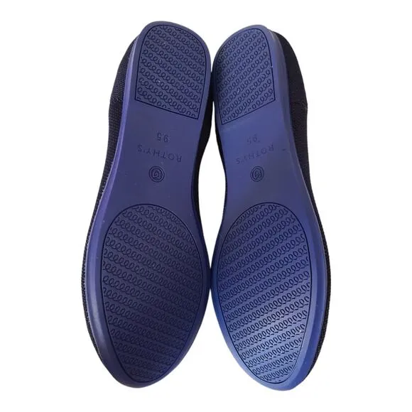 Rothys The Flat Retired Maritime Navy Blue 9.5