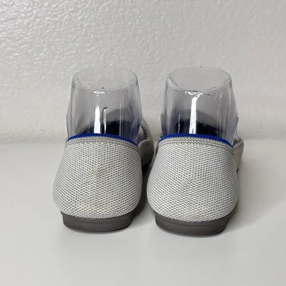 Rothy's The Flat Round Retired Flax Birdeye‎ Shoes Size 7