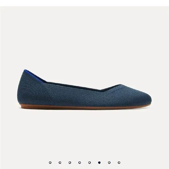 Rothy's The Flat Round Toe Deep Ocean Tortoise Shoes Women's 9.5