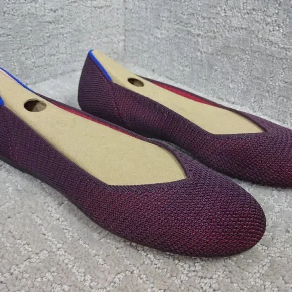 Rothys The Flat Women's Size 8.5 US Berry Lattice Round Toe Slip on Shoes