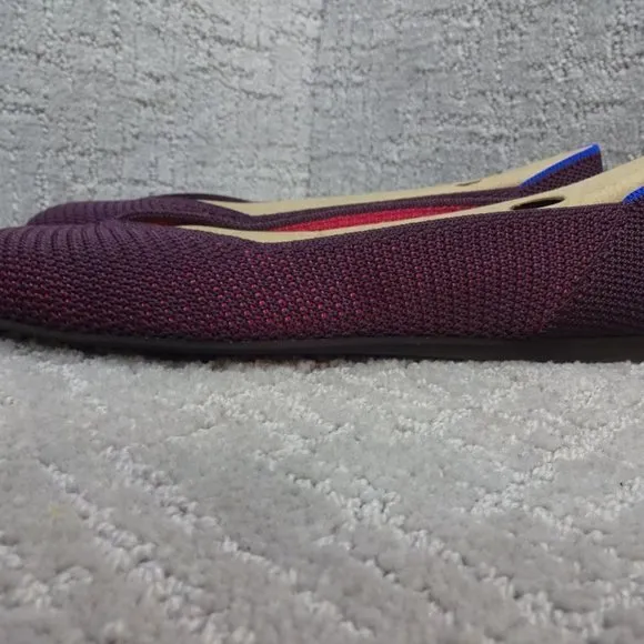 Rothys The Flat Women's Size 8.5 US Berry Lattice Round Toe Slip on Shoes