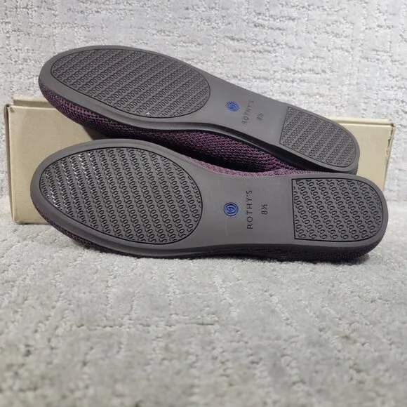 Rothy's The Flat Women's Size US 8.5 Berry Lattice Red Slip On Ballet Shoes