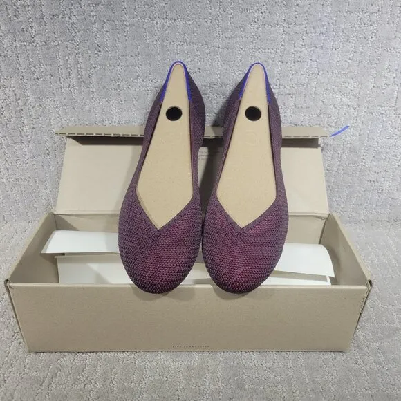 Rothy's The Flat Women's Size US 8.5 Berry Lattice Red Slip On Ballet Shoes