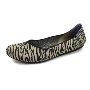 Rothy's The Flat Zebra Print Womens 10.5 Shoes Ballet Retired