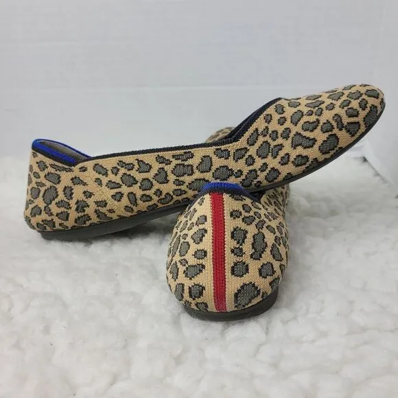 Rothy's The Flat Rounded Toe Womens Size 10.5 Leopard Cheetah Women's Shoes