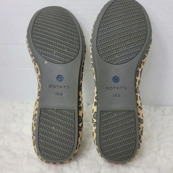 Rothy's The Flat Rounded Toe Womens Size 10.5 Leopard Cheetah Women's Shoes