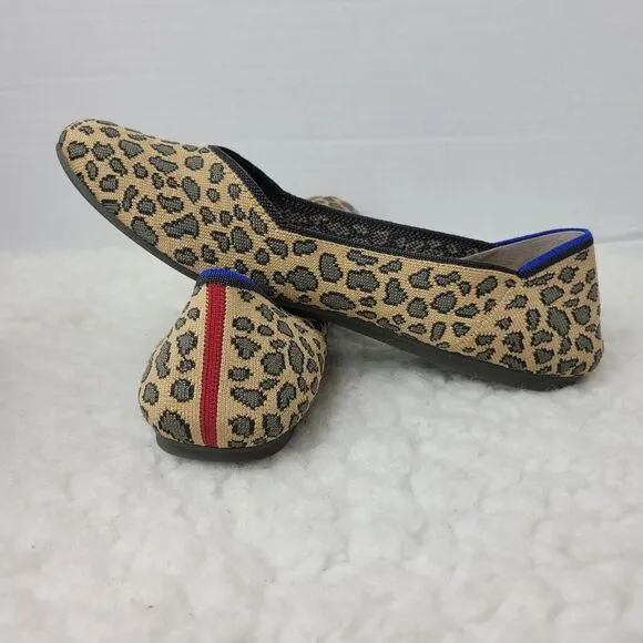 Rothy's The Flat Rounded Toe Womens Size 10.5 Leopard Cheetah Women's Shoes