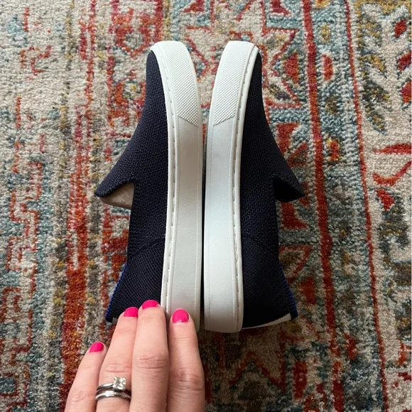 Rothy's The Kid Sneaker in Deep Navy