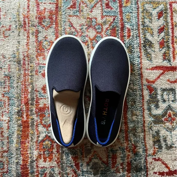 Rothy's The Kid Sneaker in Deep Navy