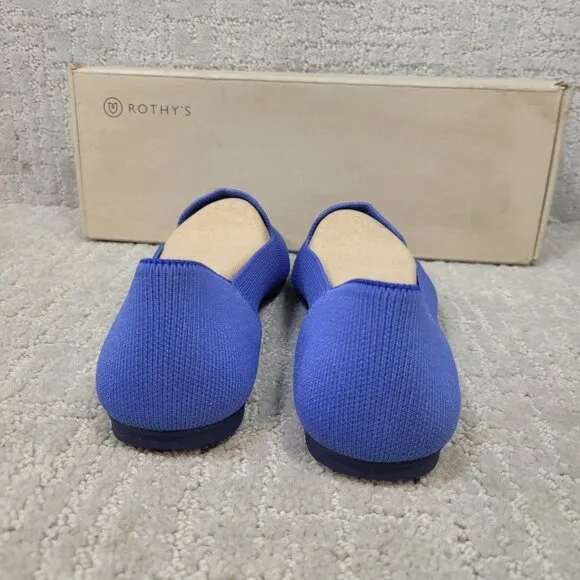 Rothy's The Loafer Blue Cornflower Round Toe Slip on Shoes Womens Multiple Sizes