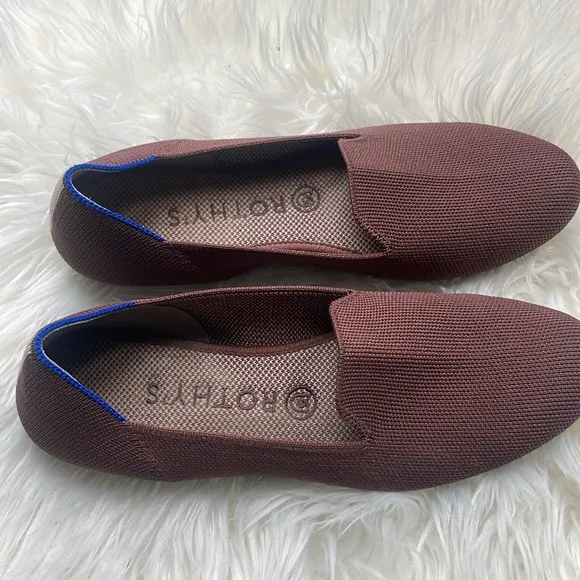 Rothy's The Loafer Fawn Brown Womens Slip On Shoes Size 8 1/2.