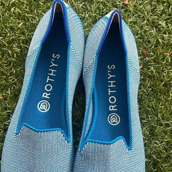Rothy’s the loafer indigo cloud size 10 woman flat shoes