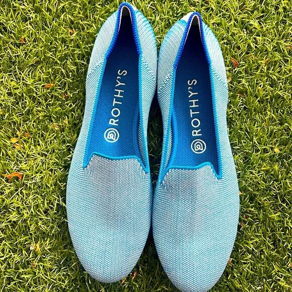 Rothy’s the loafer indigo cloud size 10 woman flat shoes