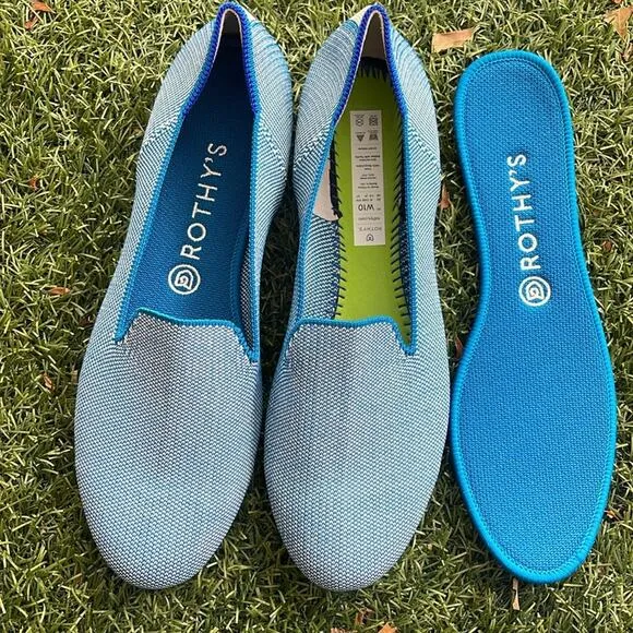 Rothy’s the loafer indigo cloud size 10 woman flat shoes