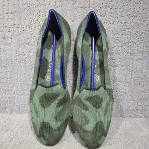 Rothy's The Loafer Olive Camo Green Round Toe Flat Shoes Multiple Sizes