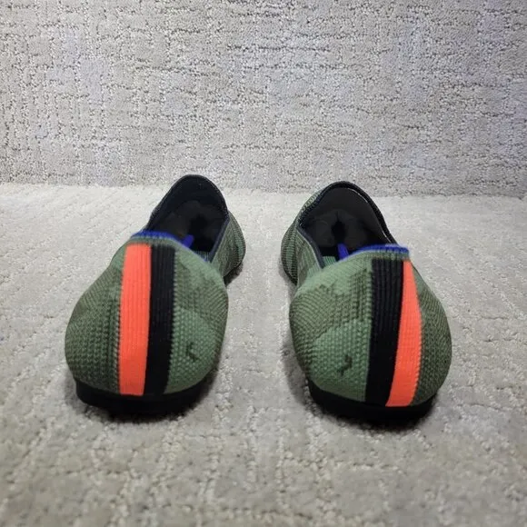 Rothy's The Loafer Olive Camo Green Round Toe Flat Shoes Multiple Sizes