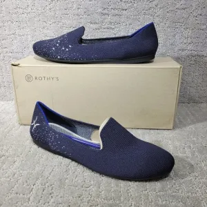 Rothys The Loafer Pisces Zodiac Navy Slip On Round Toe Shoes Women's Size 7, 8