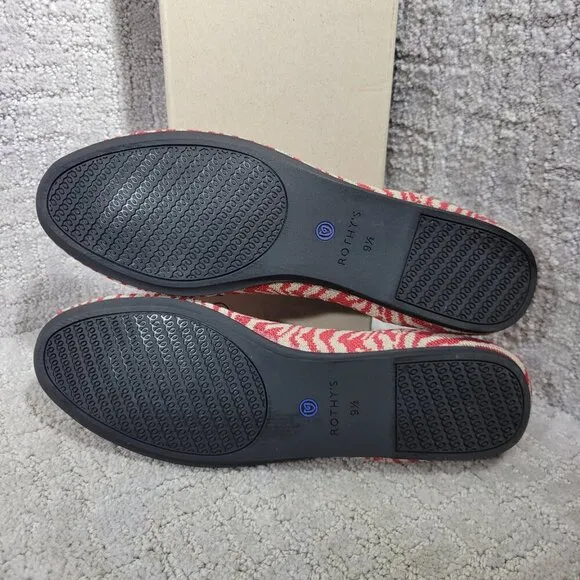 Rothys The Loafer Red Zebra Round Toe Slip on Flat Shoes Multiple Sizes