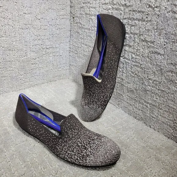 Rothy's The Loafer Women's Size 7 Twilight Metallic Ombre Round Toe Flat Shoes