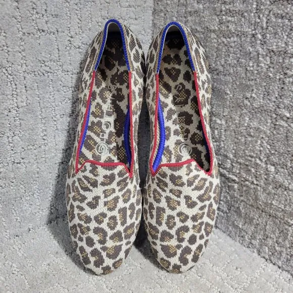 Rothy's The Loafer Women's Size 8 US Mocha Spot Round Toe Slip On Flat Shoes