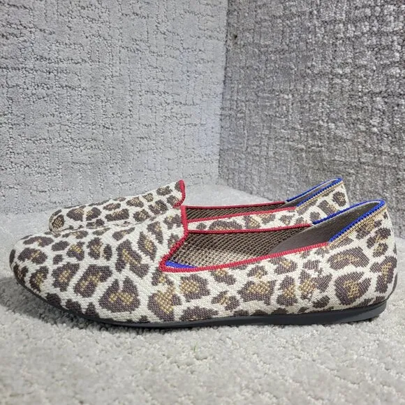 Rothy's The Loafer Women's Size 8 US Mocha Spot Round Toe Slip On Flat Shoes