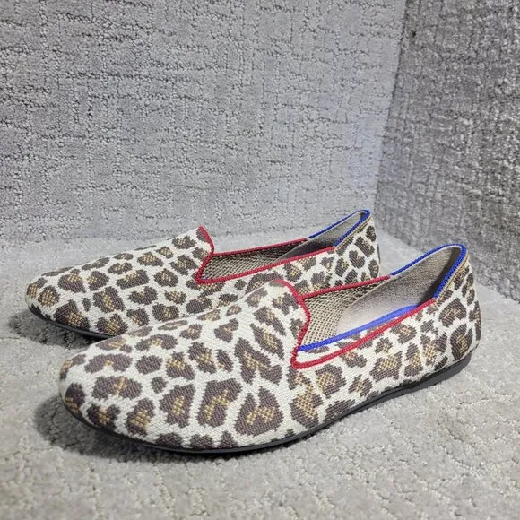 Rothy's The Loafer Women's Size 8 US Mocha Spot Round Toe Slip On Flat Shoes