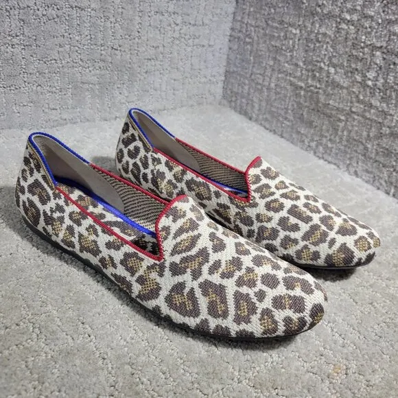 Rothy's The Loafer Women's Size 8 US Mocha Spot Round Toe Slip On Flat Shoes