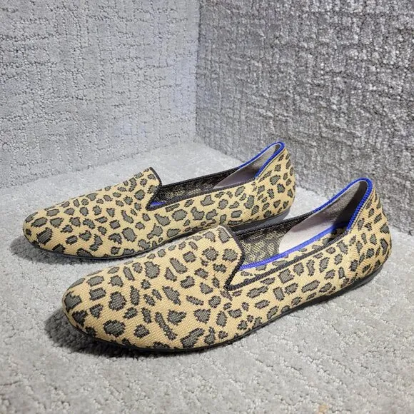 Rothys The Loafer Women's Size 9.5 Spotted Cheetah Print Round Toe Slip on Shoes