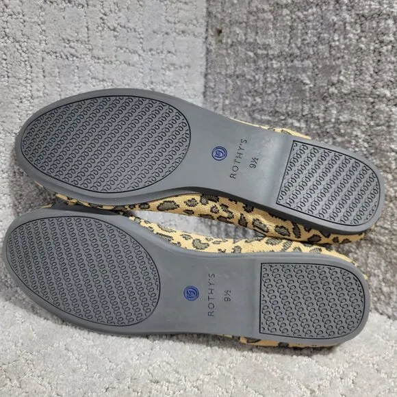 Rothys The Loafer Women's Size 9.5 Spotted Cheetah Print Round Toe Slip on Shoes