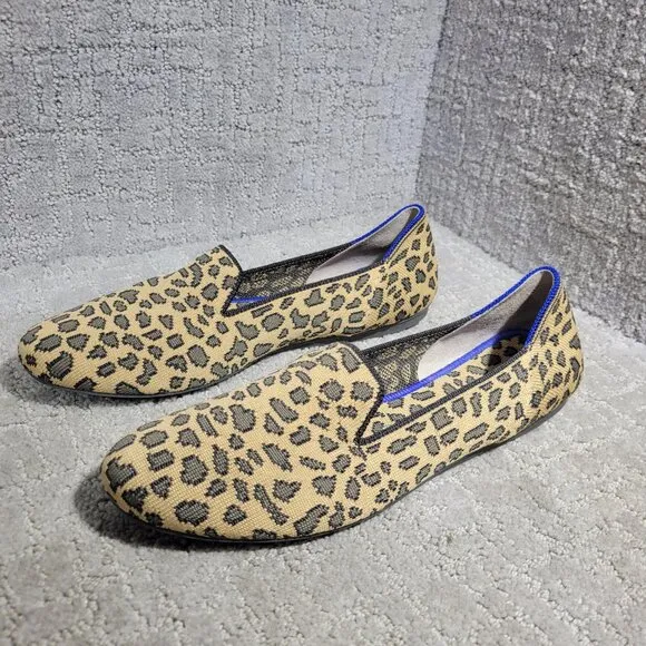 Rothys The Loafer Women's Size 9.5 Spotted Cheetah Print Round Toe Slip on Shoes