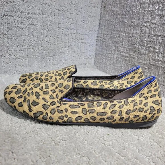 Rothys The Loafer Women's Size 9.5 Spotted Cheetah Print Round Toe Slip on Shoes