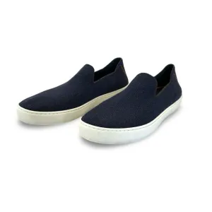Rothys The Original Slip On Sneaker Merino Womens Size 10.5 Blue Herringbone