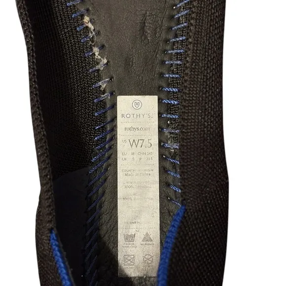 Rothy’s The Point Black Flat Size 7.5